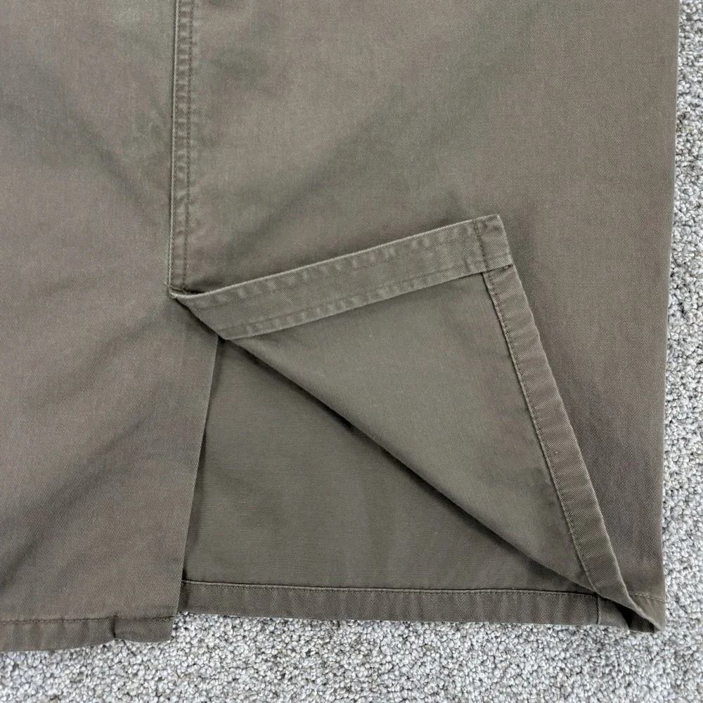 LRL Ralph Lauren Jeans Co. Olive Pencil Skirt Women's 8‎ Green Canvas Back Slit
